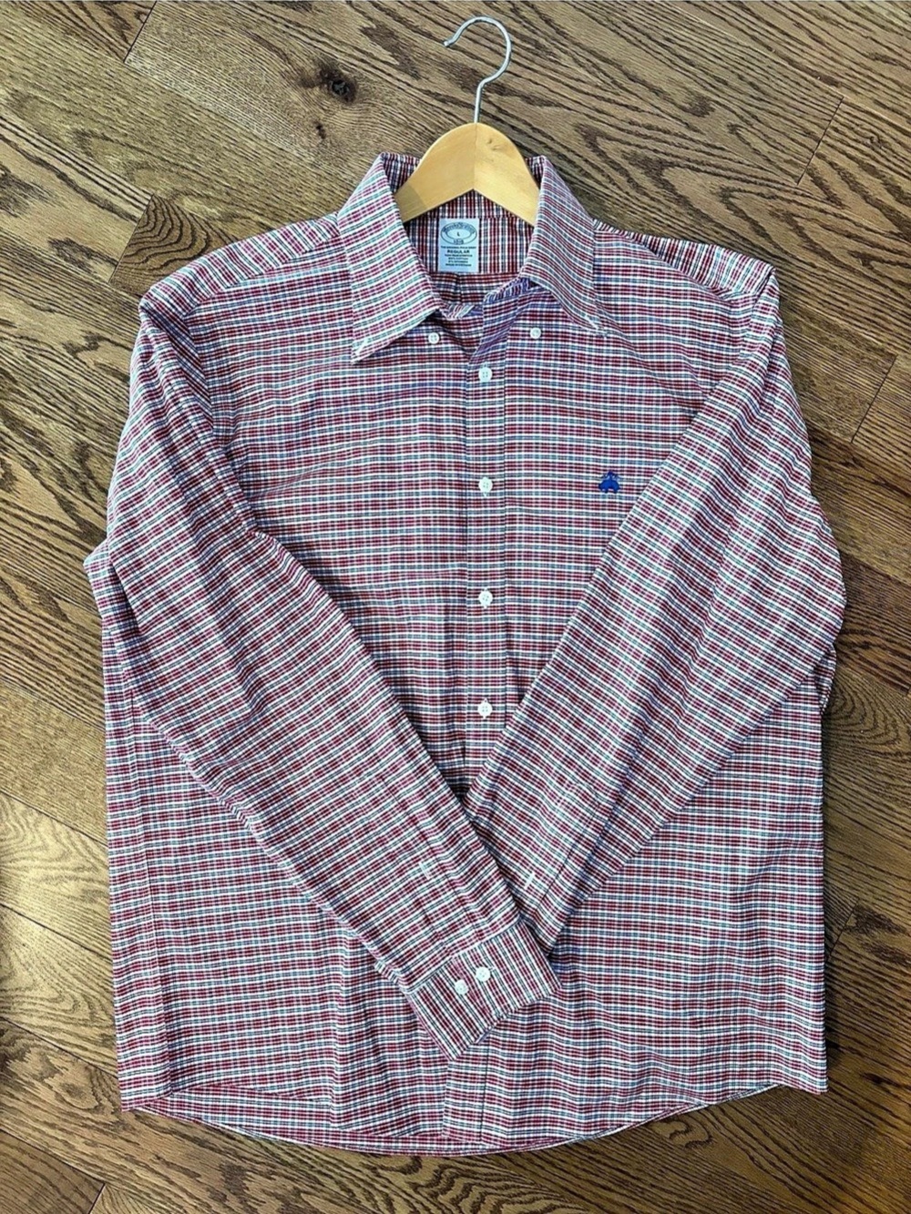 Brooks Brothers NWOT Men's Plaid Cotton Shirt Size M
